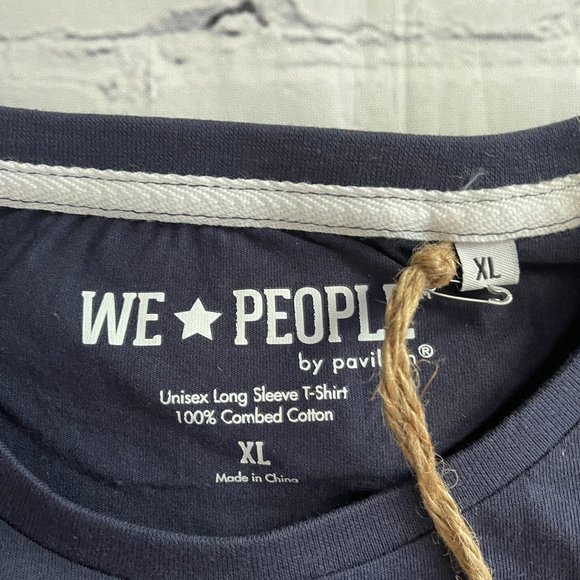 Pavilion We * People Unisex Long Sleeve Beach People Navy T-Shirt - Picture 5 of 7